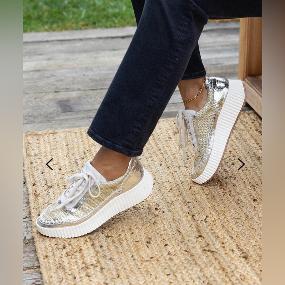 Dolce Vita Dolen Sneakers- Gold Knit